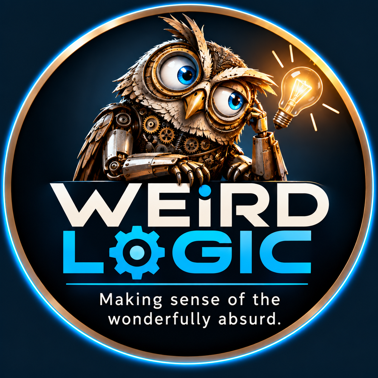 Weird Logic clockwork owl emblem